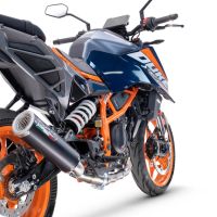 Scarico GPR compatibile con  Ktm Duke 200 2024-2025, M3 Black Titanium, Scarico omologato, silenziatore con db killer estraibile e raccordo specifico