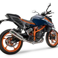 Scarico GPR compatibile con  Ktm Duke 200 2024-2025, M3 Inox , Scarico omologato, silenziatore con db killer estraibile e raccordo specifico