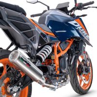 Scarico GPR compatibile con  Ktm Duke 200 2024-2025, M3 Inox , Scarico omologato, silenziatore con db killer estraibile e raccordo specifico