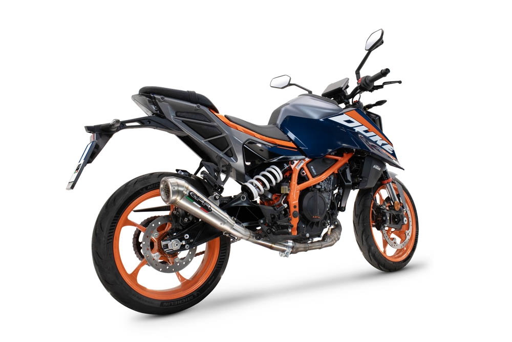 Scarico GPR compatibile con  Ktm Duke 200 2024-2025, Powercone Evo, Scarico omologato, silenziatore con db killer estraibile e raccordo specifico