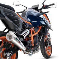 Scarico GPR compatibile con  Ktm Duke 200 2024-2025, Powercone Evo, Scarico omologato, silenziatore con db killer estraibile e raccordo specifico
