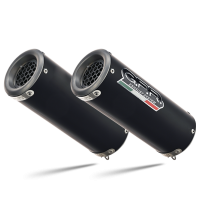 Scarico GPR compatibile con  Ducati Monster 1100 2009-2010, M3 Black Titanium, Coppia di terminali di scarico omologati, forniti con db killer removibile, catalizzatori e raccordi specifici