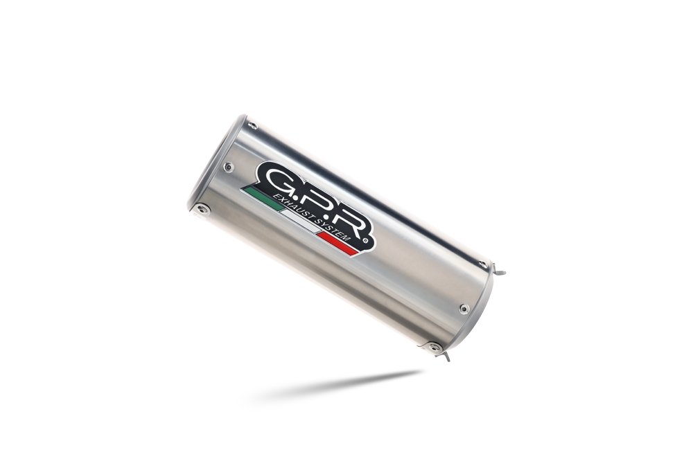 Scarico GPR compatibile con  Kawasaki Versys 650 2006-2014, M3 Inox , Terminale di scarico omologato, fornito con db killer estraibile, catalizzatore e raccordo specifico