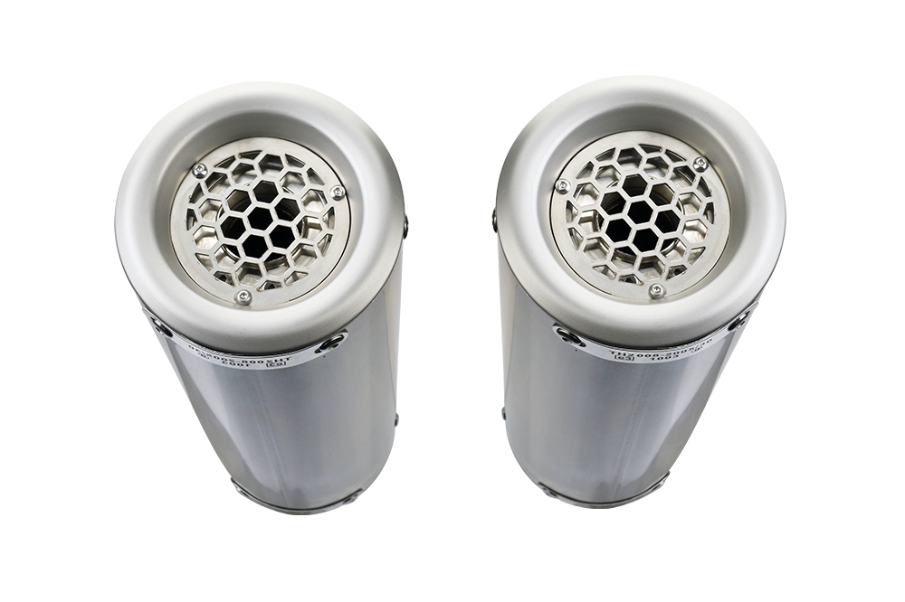 Scarico GPR compatibile con  Aprilia Shiver 900 2017-2020, M3 Inox , Coppia di terminali di scarico omologati, forniti con db killer removibili e raccordi specifici
