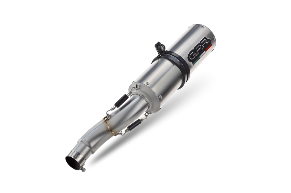 Scarico GPR compatibile con  Aprilia Shiver 900 2017-2020, M3 Inox , Coppia di terminali di scarico omologati, forniti con db killer removibili e raccordi specifici