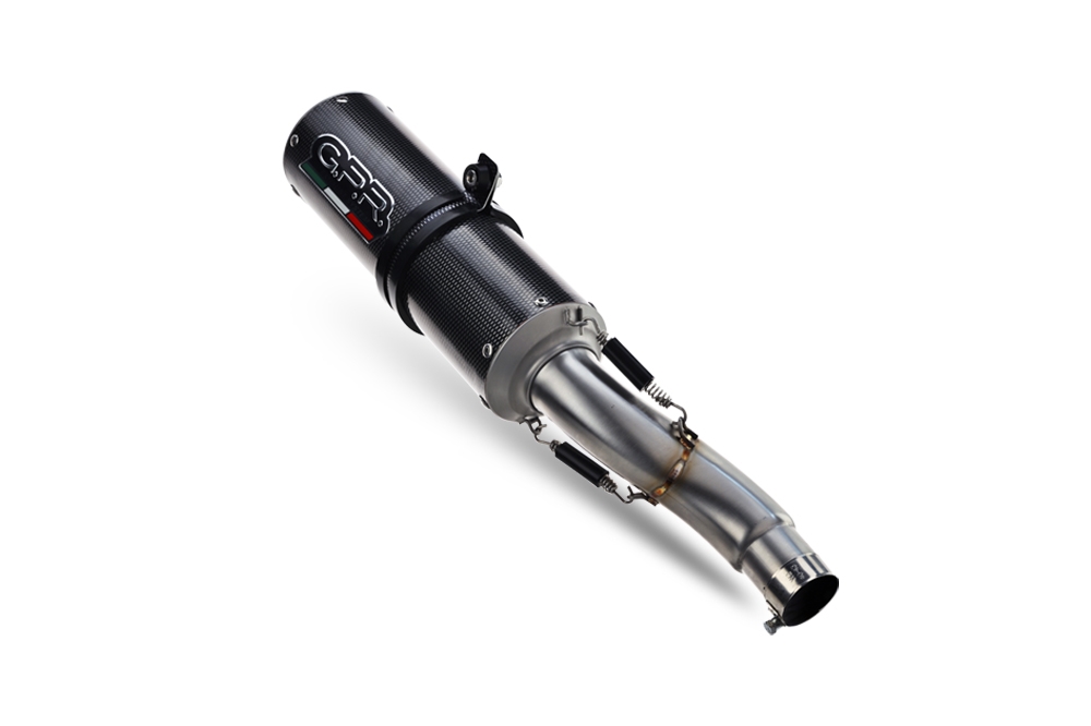 Scarico GPR compatibile con  Kawasaki Versys 650 2006-2014, M3 Poppy , Terminale di scarico omologato, fornito con db killer estraibile, catalizzatore e raccordo specifico