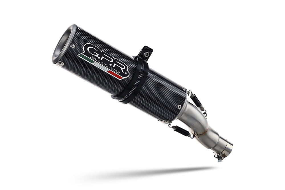 Scarico GPR compatibile con  Kawasaki Versys 650 2006-2014, M3 Poppy , Terminale di scarico omologato, fornito con db killer estraibile, catalizzatore e raccordo specifico