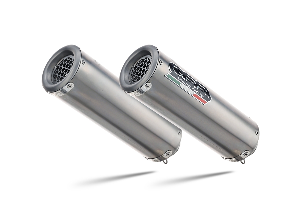 Scarico GPR compatibile con  Ducati 748 -S -SP -SPS -R -RS  1995-2002, M3 Titanium Natural, Coppia di Terminali di scarico, impianto semi-completo, omologato, con db killer estraibile