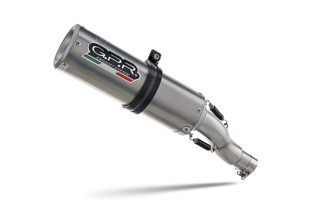 Scarico GPR compatibile con  Bmw S 1000 R -M 2014-2016, M3 Titanium Natural, Scarico completo omologato,fornito con db killer estraibile e collettore