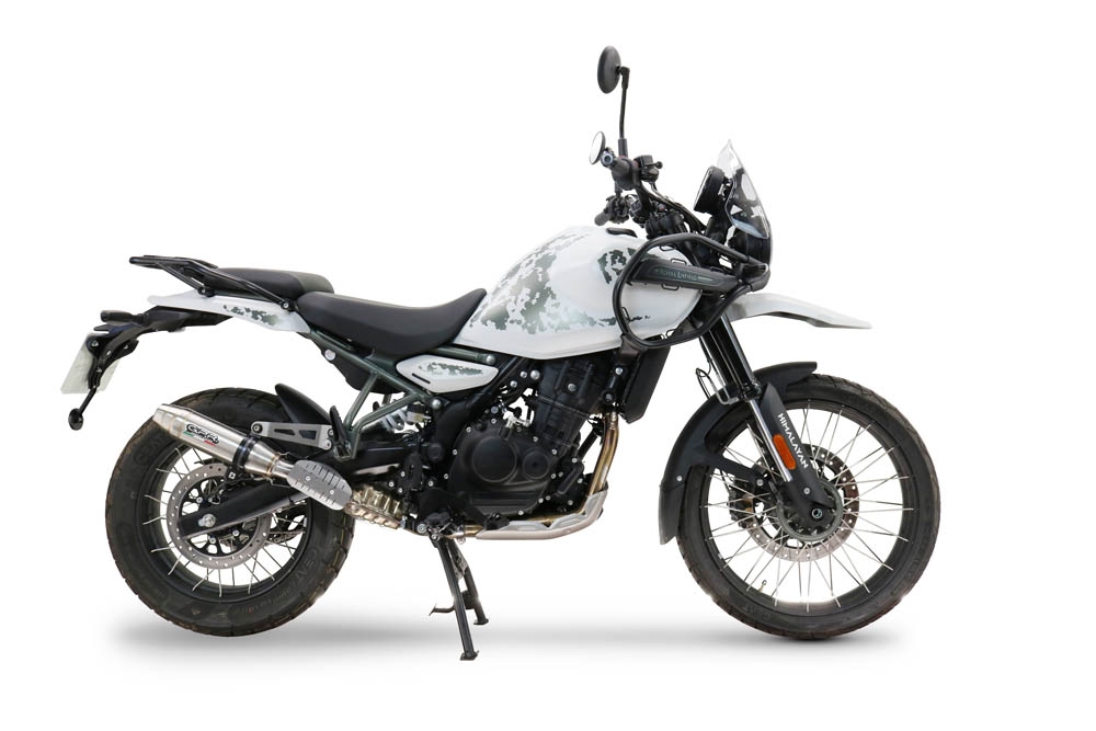 Scarico GPR compatibile con  Royal Enfield Guerrilla 450  2024-2025, Deeptone Inox, Scarico omologato, silenziatore con db killer estraibile e raccordo specifico
