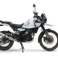 Scarico GPR compatibile con  Royal Enfield Guerrilla 450  2024-2025, Deeptone Inox, Scarico omologato, silenziatore con db killer estraibile e raccordo specifico