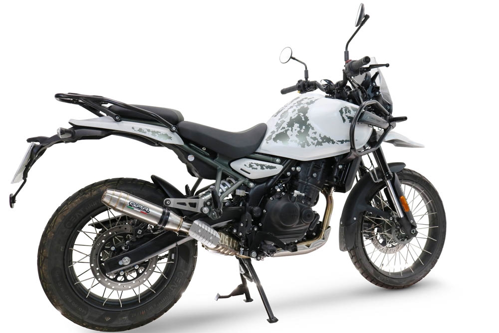 Scarico GPR compatibile con  Royal Enfield Guerrilla 450  2024-2025, Deeptone Inox, Scarico omologato, silenziatore con db killer estraibile e raccordo specifico