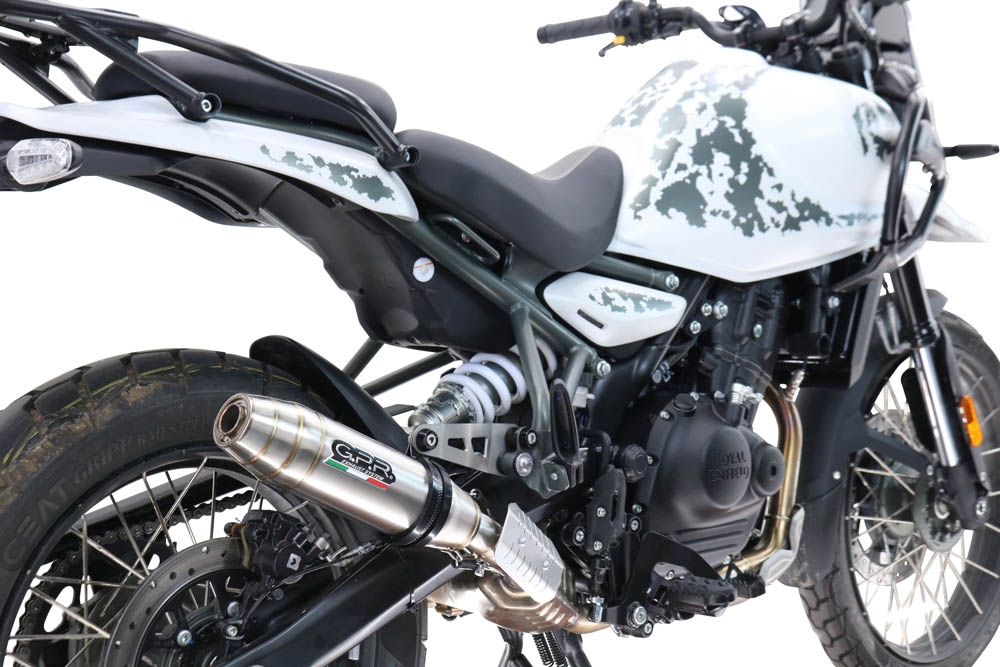 Scarico GPR compatibile con  Royal Enfield Guerrilla 450  2024-2025, Deeptone Inox, Scarico omologato, silenziatore con db killer estraibile e raccordo specifico