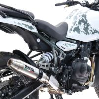 Scarico GPR compatibile con  Royal Enfield Guerrilla 450  2024-2025, Deeptone Inox, Scarico omologato, silenziatore con db killer estraibile e raccordo specifico