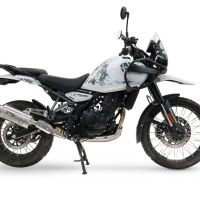 GPR pot echappement compatible avec  Royal Enfield Guerrilla 450  2024-2025, Dune Triovale Titanio, Échappement légal, homologué,silencieux avec db killer amovible et tuyau de liaison spécifique 