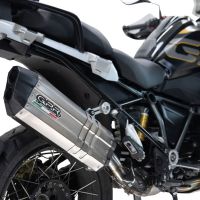 GPR exhaust compatible with  Bmw R 1250 Gs 2021-2024, Hyper Sonic Titanium, Homologated legal slip-on exhaust including removable db killer and link pipe 