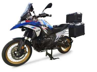 GPR TECH compatible with  GPR TECH Triptych kit made in black color, with Top case 45 Lt + Side Cases 38 Lt + 38 Lt + general rack holder Triptych kit made in black color, with Top case 45 Lt + Side Cases 38 Lt + 38 Lt + general rack holder Top case capac