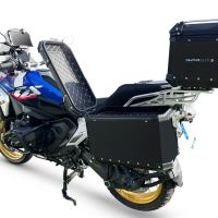 GPR TECH compatible with  GPR TECH Triptych kit made in black color, with Top case 35 Lt + Side Cases 38 Lt + 38 Lt + general rack holder Triptych kit made in black color, with Top case 35 Lt + Side Cases 38 Lt + 38 Lt + general rack holder Top case capac