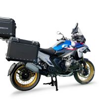 GPR TECH compatible with  GPR TECH Triptych kit made in black color, with Top case 35 Lt + Side Cases 38 Lt + 38 Lt + general rack holder Triptych kit made in black color, with Top case 35 Lt + Side Cases 38 Lt + 38 Lt + general rack holder Top case capac