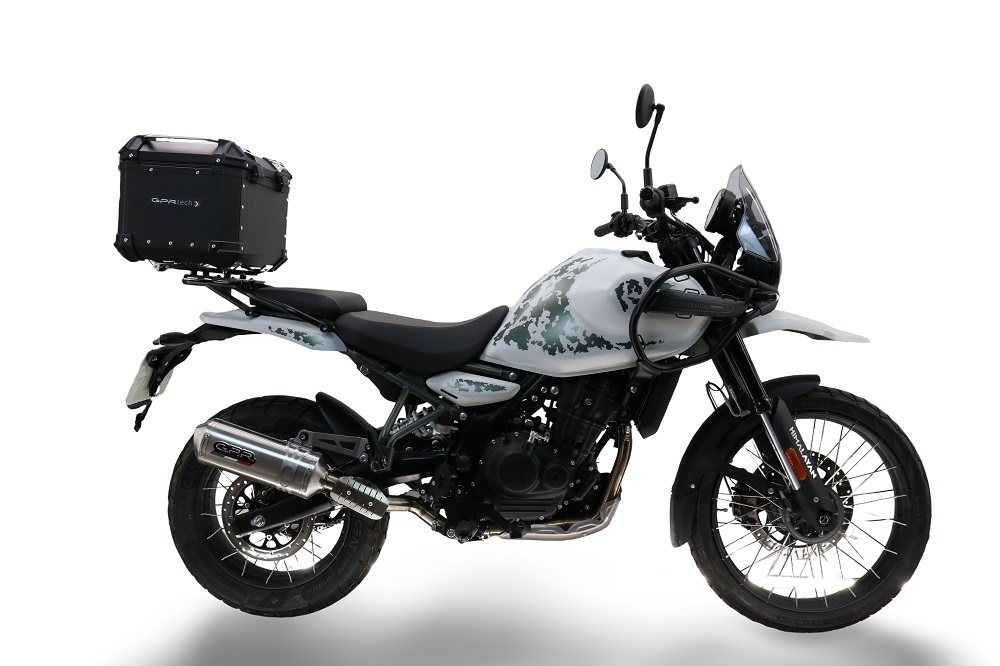 TOP CASE - BAULETTO GPR TECH COMPATABILE CON Royal Enfield Himalayan 450 2024/2025 e5 Plus GPR TECH BAULETTO TOP CASE ALPI-TECH 35 LT. COLORE NERO CON PIASTRA SPECIFICA 