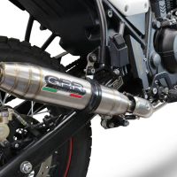 Scarico GPR compatibile con  Royal Enfield Scram 411 2022-2024, Deeptone Inox, Terminale di scarico racing, con raccordo, senza omologazione