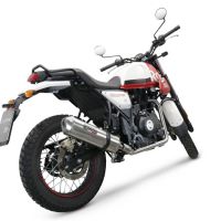 GPR exhaust compatible with  Royal Enfield Scram 411 2022-2024, Satinox , Homologated legal slip-on exhaust including removable db killer, link pipe and catalyst 