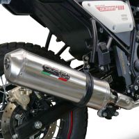 GPR exhaust compatible with  Royal Enfield Scram 411 2022-2024, Satinox , Homologated legal slip-on exhaust including removable db killer, link pipe and catalyst 