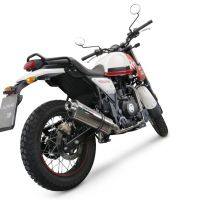 Scarico GPR compatibile con  Royal Enfield Scram 411 2022-2024, Trioval, Terminale di scarico omologato, fornito con db killer estraibile, catalizzatore e raccordo specifico