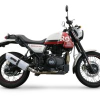 Scarico GPR compatibile con  Royal Enfield Scram 411 2022-2024, Albus Evo4, Terminale di scarico omologato, fornito con db killer estraibile, catalizzatore e raccordo specifico