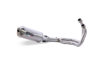 Scarico GPR compatibile con  Kawasaki Versys 650 2015-2016, Satinox , Scarico completo omologato,fornito con db killer estraibile e collettore