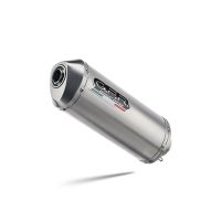 Scarico GPR compatibile con  Suzuki Sv 650 - S 1999-2002, Satinox , Terminale di scarico semi-completo, omologato, con db killer estraibile e raccordo specifico