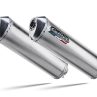 GPR exhaust compatible with  Cagiva Raptor 650 2001-2005, Satinox , Dual Homologated legal slip-on exhaust including removable db killers and link pipes 