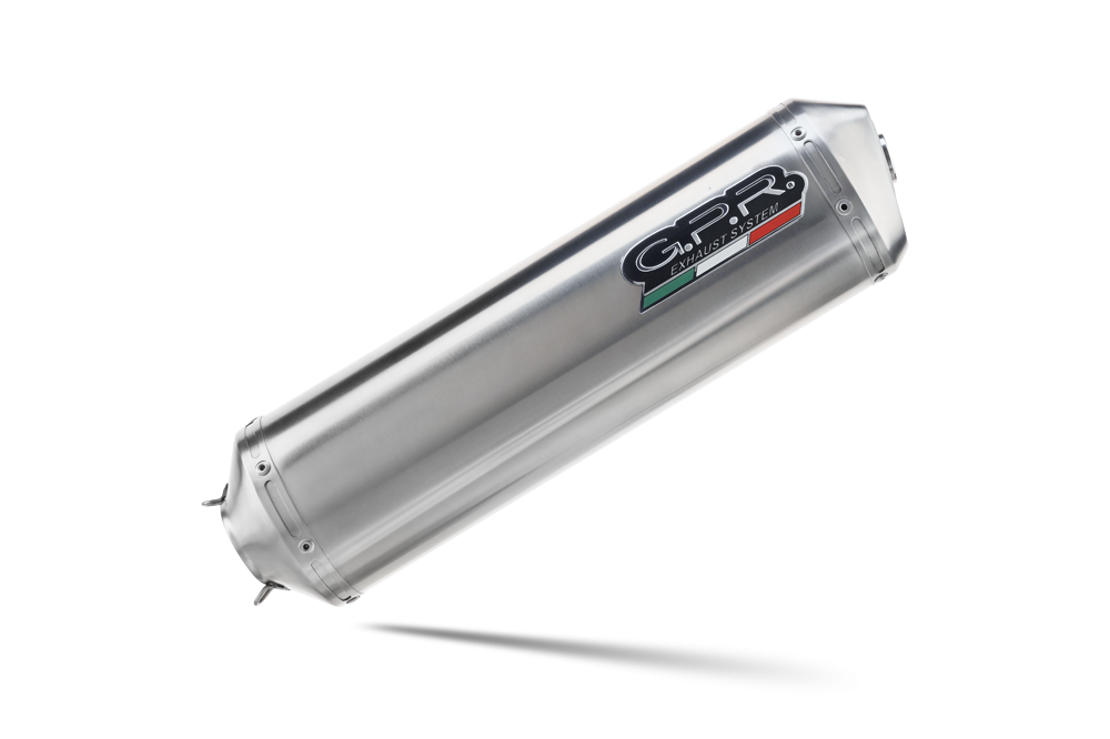 Scarico GPR compatibile con  Bmw F 650 Gs 2004-2013, Satinox , Scarico omologato, silenziatore con db killer estraibile e raccordo specifico
