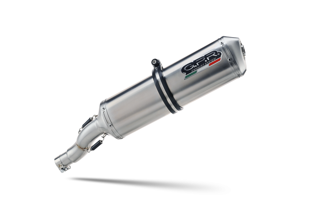 Scarico GPR compatibile con  Bmw F 650 Gs 2004-2013, Satinox , Scarico omologato, silenziatore con db killer estraibile e raccordo specifico