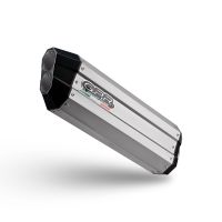 Scarico GPR compatibile con  Bmw F 700 Gs 2016-2018, Hyper Sonic Titanium, Scarico omologato, silenziatore con db killer estraibile e raccordo specifico