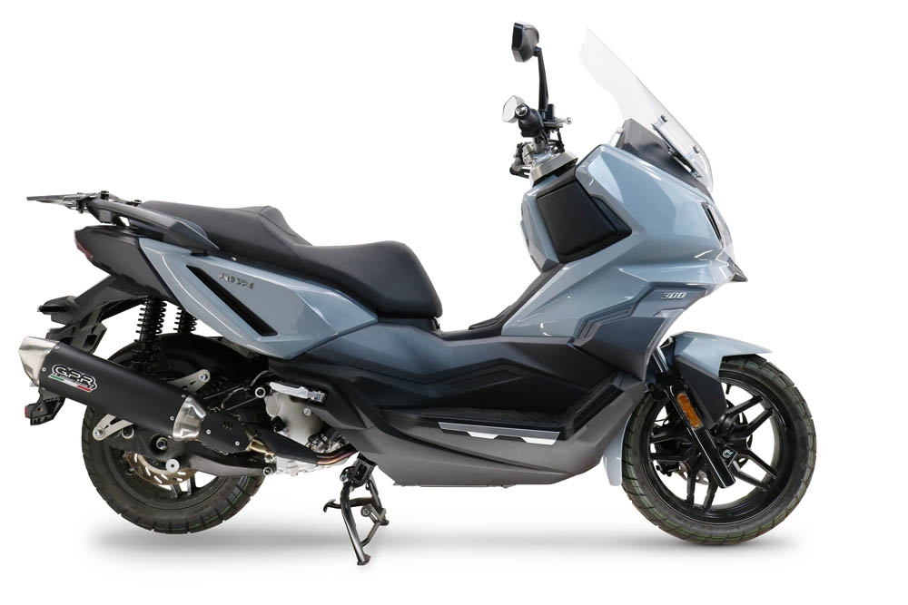 Scarico GPR compatibile con  Sym ADX 300 2024-2026, Furore-X Scooter, Silenziatore omologato per il rumore,fornito con db killer,catalizzatore conforme alla revisione e raccordo