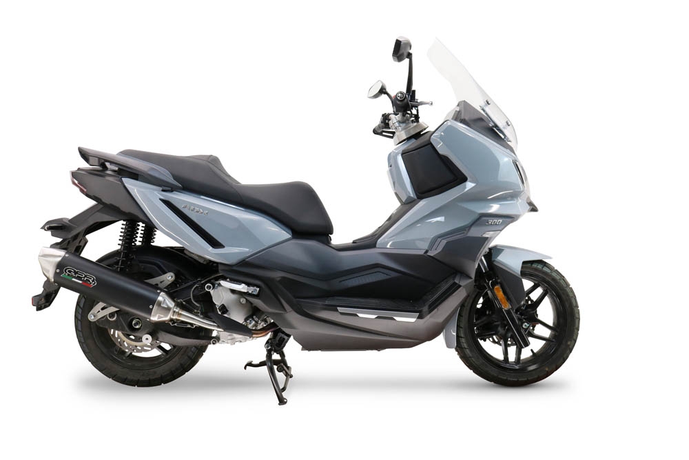 Scarico GPR compatibile con  Sym ADX 300 2024-2026, Furore-X Scooter, scarico Racing, con raccordo specifico e db killer estraibile, non conforme per uso stradale
