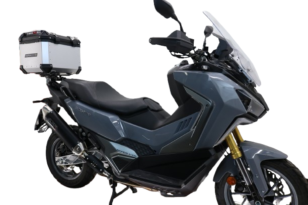 TOP CASE - BAULETTO GPR TECH COMPATABILE CON Bmw G 310 Gs 2017/2021 e4 GPR TECH BAULETTO TOP CASE ALPI-TECH 35 LT. COLORE ARGENTO CON PIASTRA SPECIFICA 