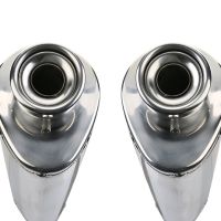 Scarico GPR compatibile con  Honda Cbr1100XX Superblackbird - X Eleven  1997-2006, Trioval, Coppia di terminali di scarico omologati, forniti con db killer removibile, catalizzatori e raccordi specifici
