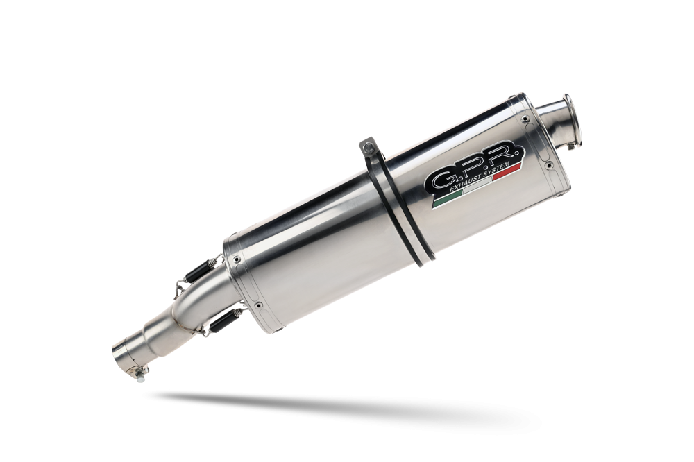 Scarico GPR compatibile con  Bmw F 650 St 1993-2002, Trioval, Terminale di scarico omologato,fornito con db killer estraibile,catalizzatore e collettore