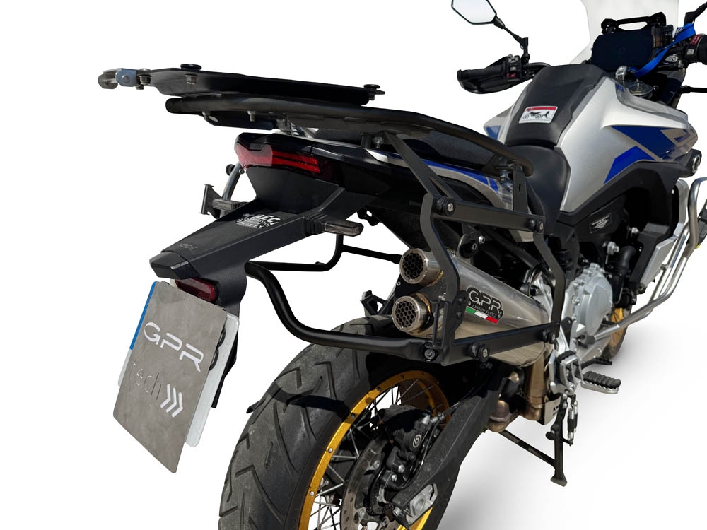 GPR TECH COMPATABILE CON Voge 900DSX 2024/2025 e5 GPR TECH Telaio specifico per valigie laterali capienza 38 Lt + 32 Lt., colore nero 