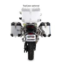 GPR TECH compatible with  GPR TECH Pair of side cases aluminum made with contoured right side, silver color with specific pannier silver holder Pair of side cases aluminum made with contoured right side, silver color with specific pannier silver holder Ca