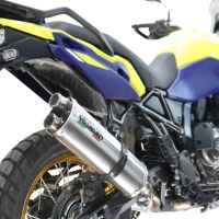 Scarico GPR compatibile con  Suzuki V-STROM DL 800 DE - SE 2023-2025, Dual Inox, Scarico omologato, silenziatore con db killer estraibile e raccordo specifico