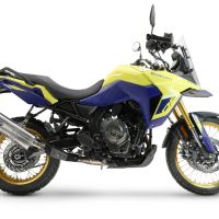 Scarico GPR compatibile con  Suzuki V-STROM DL 800 DE - SE 2023-2025, Trioval, Scarico omologato, silenziatore con db killer estraibile e raccordo specifico