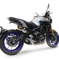 GPR escape compatible con  Yamaha Mt-09 2014-2016, GP-Revo Black Titanium, Silenciador homologado para ruido, escape completo con catalizador y db killer 