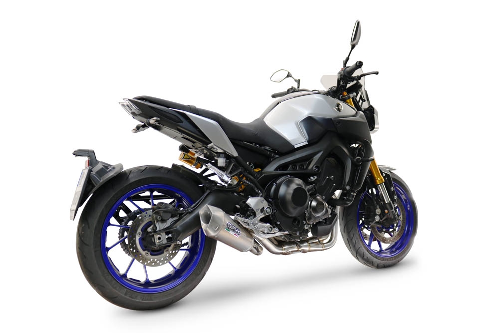 GPR escape compatible con  Yamaha Mt-09 2014-2016, GP-Revo Titanium, Silenciador homologado para ruido, escape completo con catalizador y db killer 