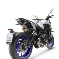 GPR escape compatible con  Yamaha Mt-09 2014-2016, GP-Revo Black Titanium, Silenciador homologado para ruido, escape completo con catalizador y db killer 