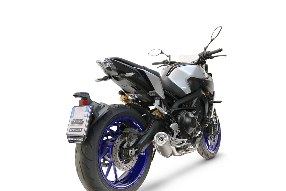 Scarico GPR compatibile con  Yamaha Mt-09 2014-2016, M3 Inox , Scarico completo racing, fornito con db killer estraibile e collettore, non conforme per uso stradale
