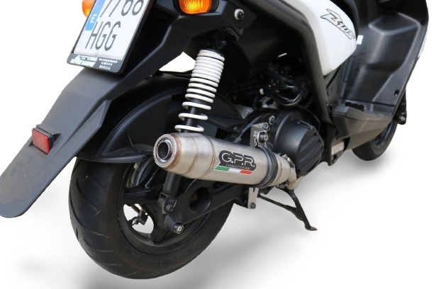 Scarico GPR compatibile con  Yamaha Zuma 125 2009-2015, Deeptone Inox, Scarico completo racing, fornito con db killer estraibile e collettore, non conforme per uso stradale