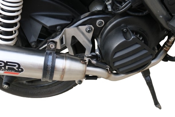 Scarico GPR compatibile con  Yamaha Zuma 125 2009-2015, Deeptone Inox, Scarico completo racing, fornito con db killer estraibile e collettore, non conforme per uso stradale